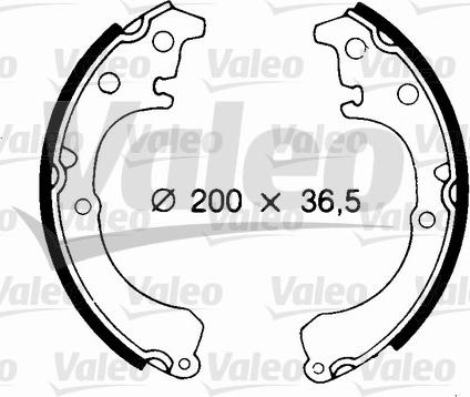 Valeo 562677 - Brake Shoe Set autospares.lv