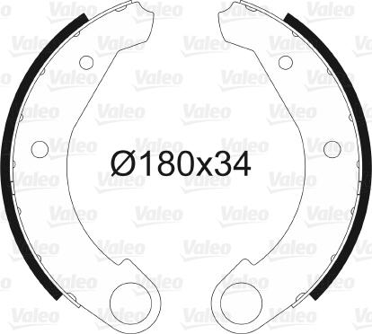 Valeo 562099 - Brake Shoe Set autospares.lv