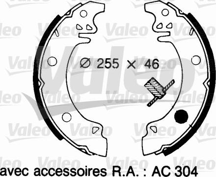 Valeo 562049 - Brake Shoe Set autospares.lv