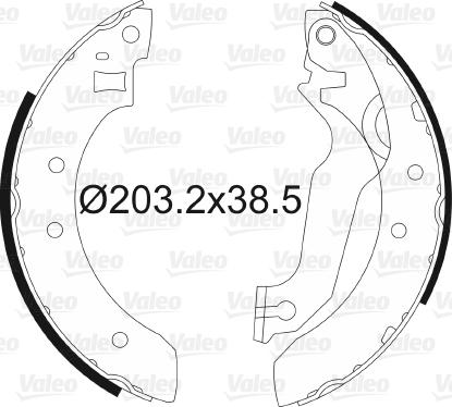 Valeo 562054 - Brake Shoe Set autospares.lv