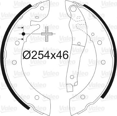 Valeo 562050 - Brake Shoe Set autospares.lv