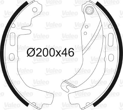 Valeo 562052 - Brake Shoe Set autospares.lv