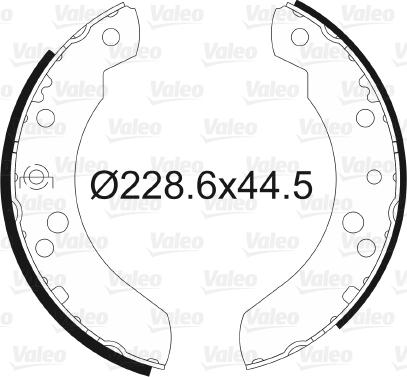 Valeo 562064 - Brake Shoe Set autospares.lv