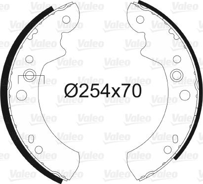 Valeo 562066 - Brake Shoe Set autospares.lv