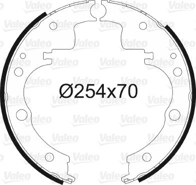 Valeo 562063 - Brake Shoe Set autospares.lv