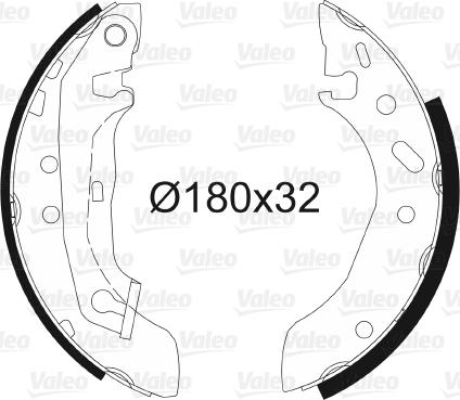 Valeo 562085 - Brake Shoe Set autospares.lv