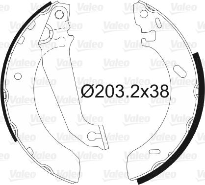 Valeo 562086 - Brake Shoe Set autospares.lv