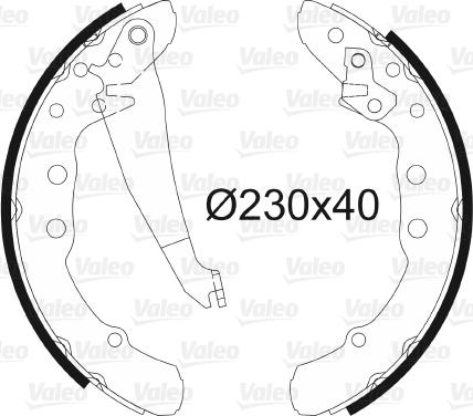 Valeo 562081 - Brake Shoe Set autospares.lv