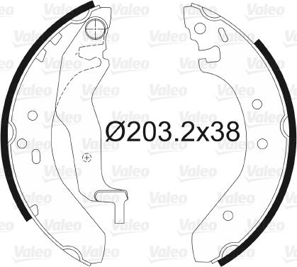 Valeo 562087 - Brake Shoe Set autospares.lv