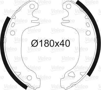 Valeo 562030 - Brake Shoe Set autospares.lv