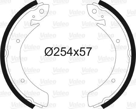 Valeo 562025 - Brake Shoe Set autospares.lv