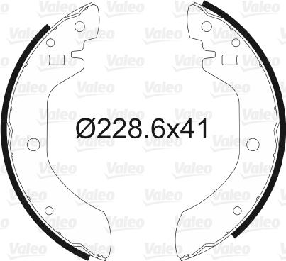 Valeo 562021 - Brake Shoe Set autospares.lv