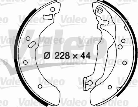 Valeo 562070 - Brake Shoe Set autospares.lv