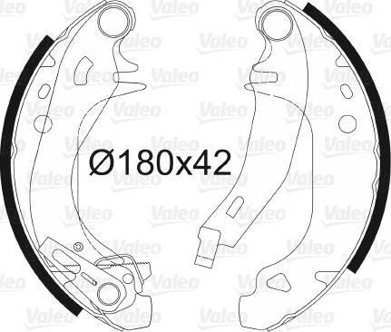 Valeo 562109 - Brake Shoe Set autospares.lv