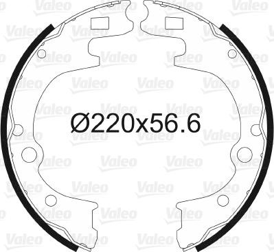 Valeo 562757 - Brake Shoe Set autospares.lv