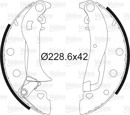 Valeo 562764 - Brake Shoe Set autospares.lv