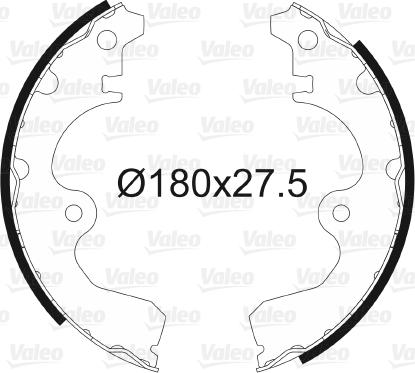 Valeo 562707 - Brake Shoe Set autospares.lv