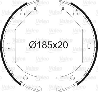 Valeo 562732 - Brake Shoe Set, parking brake autospares.lv