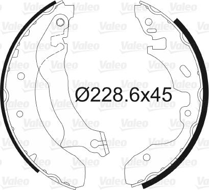 Valeo 562724 - Brake Shoe Set autospares.lv