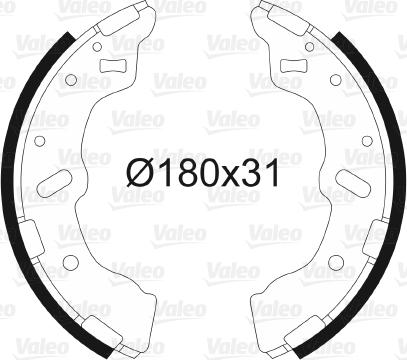 Valeo 562720 - Brake Shoe Set autospares.lv