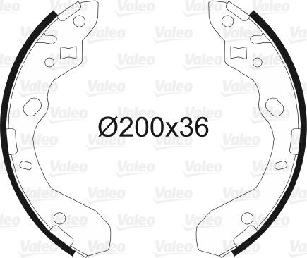 Valeo 562779 - Brake Shoe Set autospares.lv