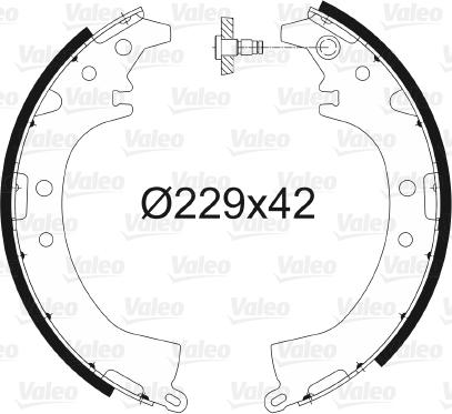 Valeo 562774 - Brake Shoe Set autospares.lv