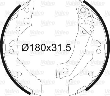 Valeo 562776 - Brake Shoe Set autospares.lv