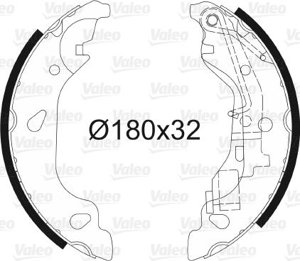 Valeo 562770 - Brake Shoe Set autospares.lv