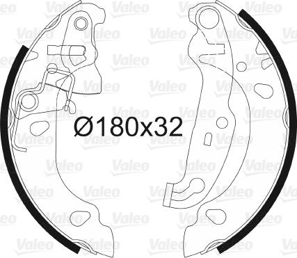 Valeo 562771 - Brake Shoe Set autospares.lv