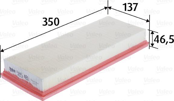 Valeo 585481 - Air Filter, engine autospares.lv