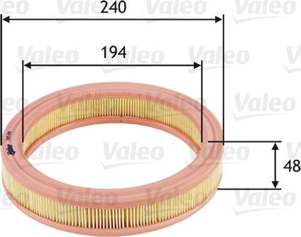 Valeo 585691 - Air Filter, engine autospares.lv