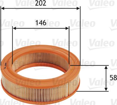 Valeo 585644 - Air Filter, engine autospares.lv