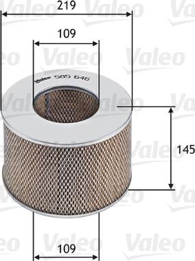 Valeo 585646 - Air Filter, engine autospares.lv