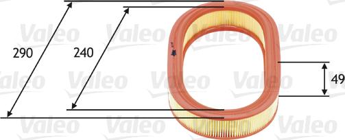 Valeo 585640 - Air Filter, engine autospares.lv