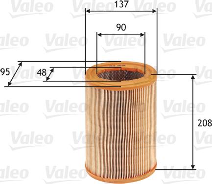 Valeo 585608 - Air Filter, engine autospares.lv