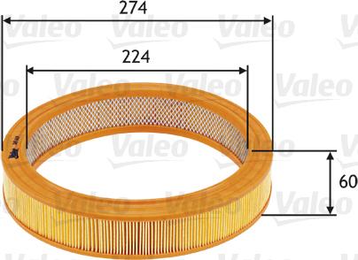 Valeo 585619 - Air Filter, engine autospares.lv