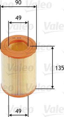 Valeo 585681 - Air Filter, engine autospares.lv