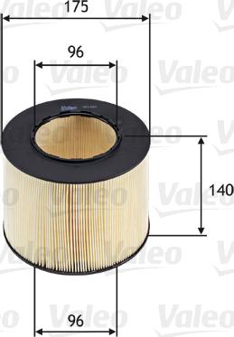 Valeo 585683 - Air Filter, engine autospares.lv
