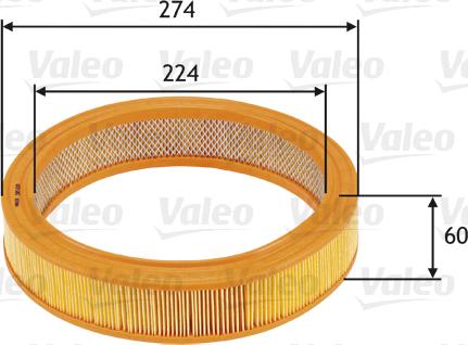 Valeo 585620 - Air Filter, engine autospares.lv