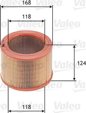 Valeo 585621 - Air Filter, engine autospares.lv