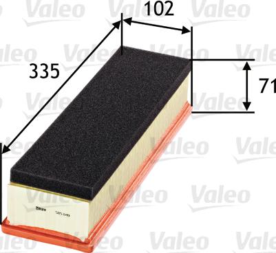 Valeo 585049 - Air Filter, engine autospares.lv