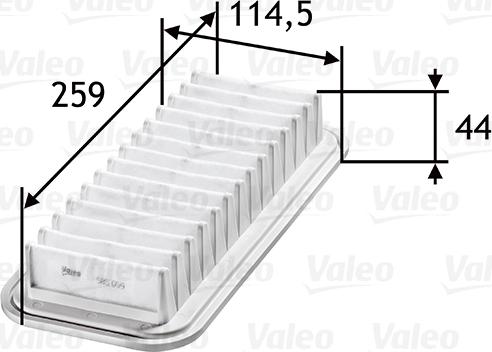 Valeo 585059 - Air Filter, engine autospares.lv