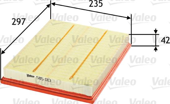 Valeo 585013 - Air Filter, engine autospares.lv