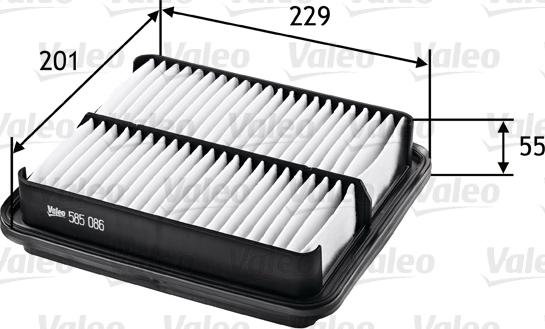 Valeo 585086 - Air Filter, engine autospares.lv