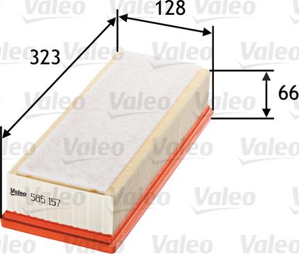 Valeo 585157 - Air Filter, engine autospares.lv