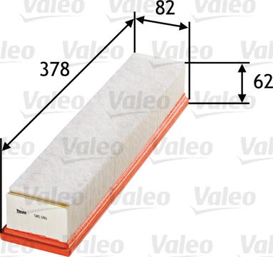 Valeo 585180 - Air Filter, engine autospares.lv