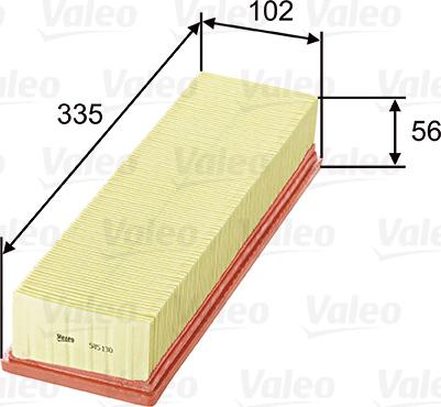 Valeo 585130 - Air Filter, engine autospares.lv