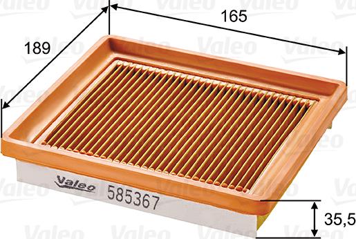 Valeo 585367 - Air Filter, engine autospares.lv