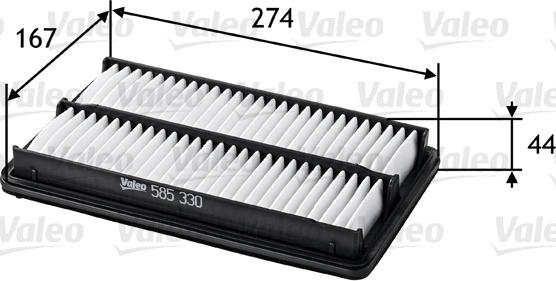Valeo 585330 - Air Filter, engine autospares.lv