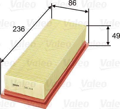 Valeo 585254 - Air Filter, engine autospares.lv